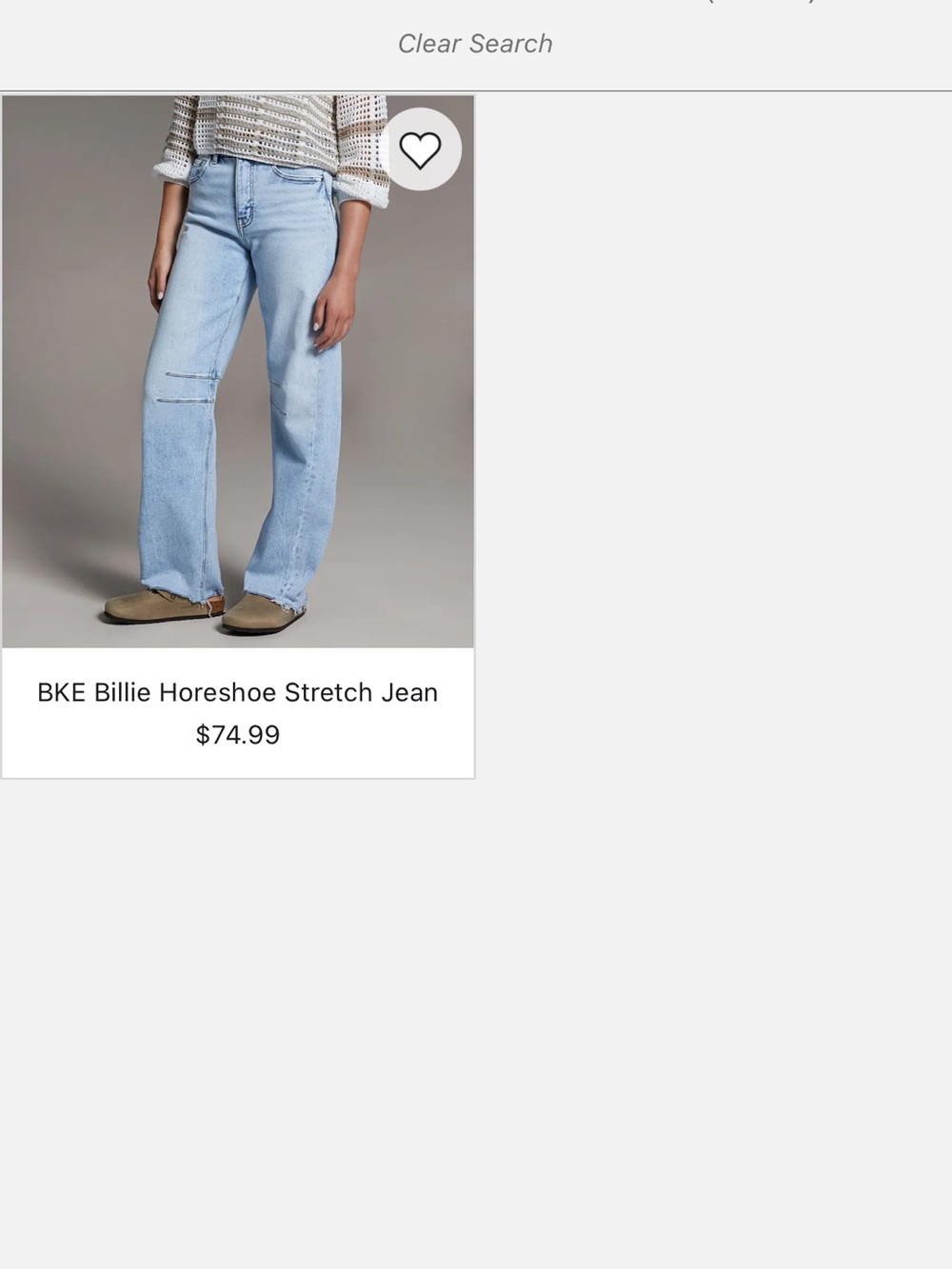 BKE Billie Horseshoe Stretch Jeans in Light Blue - Picture 3 of 3